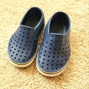 Native Jefferson Navy Blue Kids Slip-On Shoes 7